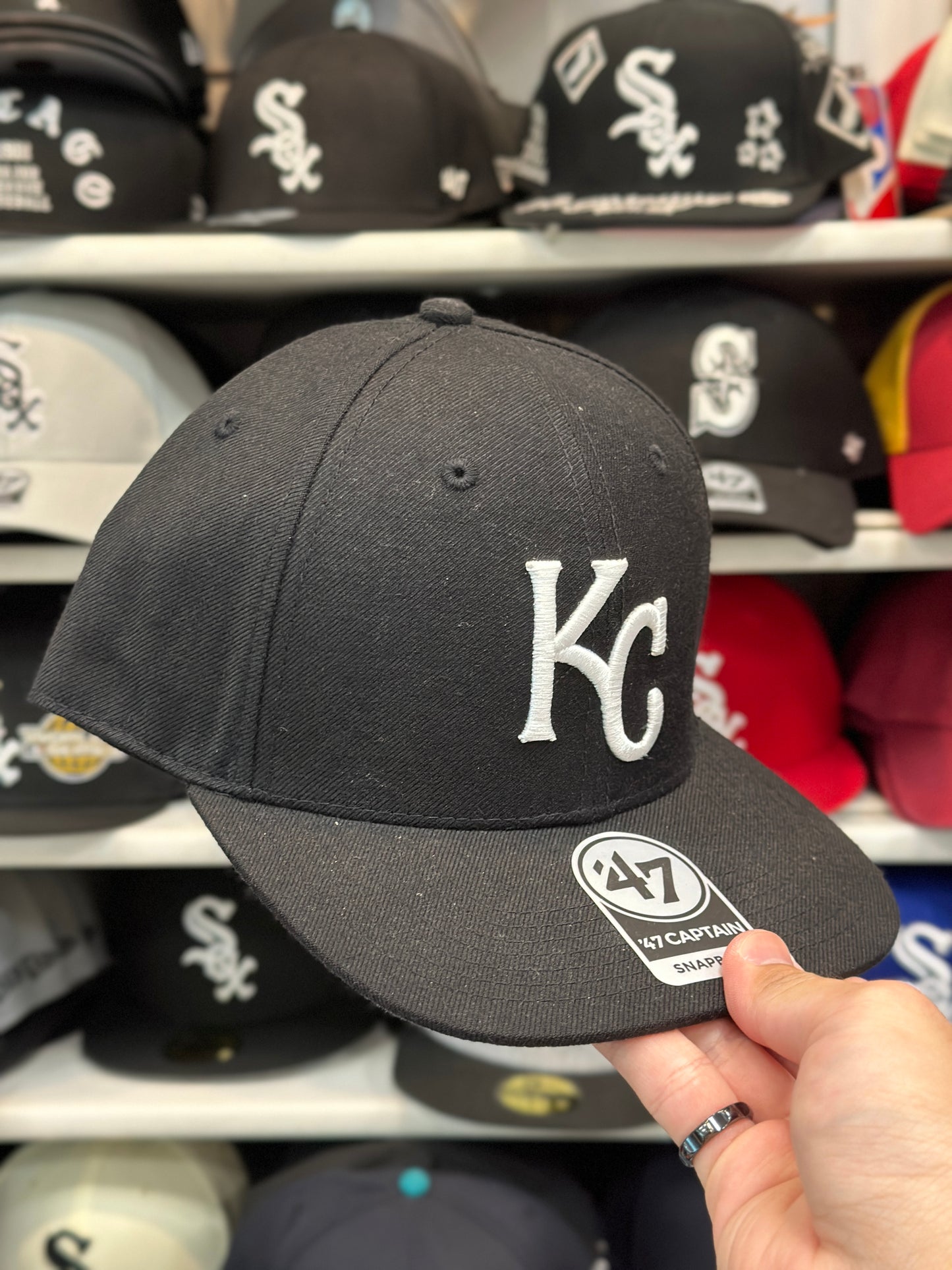 Kansas City Royals MLB Snapback | '47 Brand Captain Adjustable Cap | Black