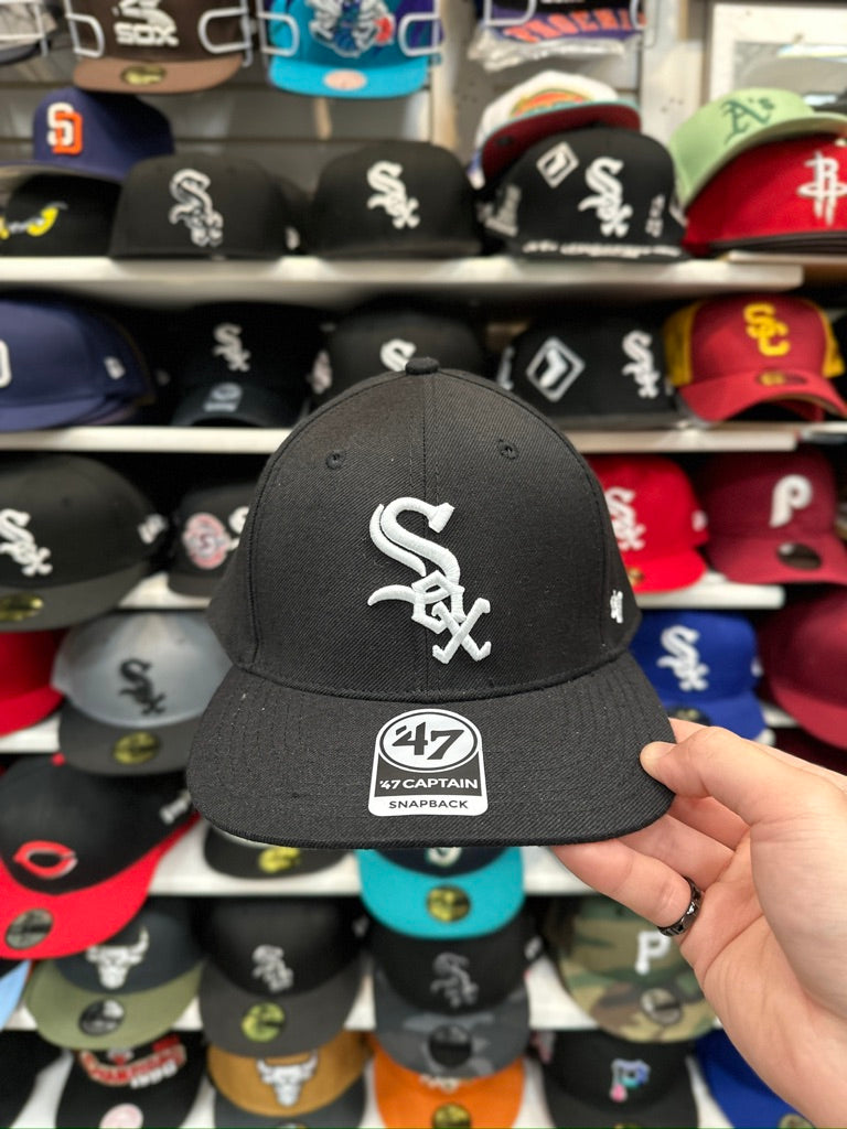 Chicago White Sox MLB Snapback | '47 Brand Captain Adjustable Cap | Black