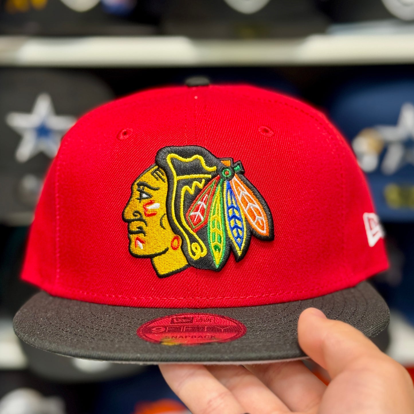 New Era Chicago Blackhawks Two-Tone 9FIFTY Snapback Red / Black