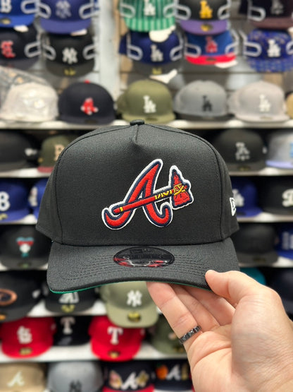 Atlanta Braves MLB A-Frame Cap | New Era 9FIFTY Adjustable Snapback| Black