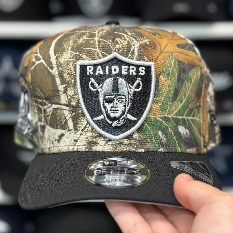 New Era Las Vegas Raiders '60th Anniversary' A-Frame Realtree Camo/Black 9FIFTY Snapback - Product Image