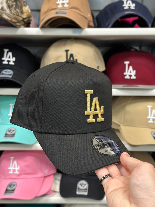 LA Dodgers A-Frame Snapback | New Era 9FORTY | Black/Gold