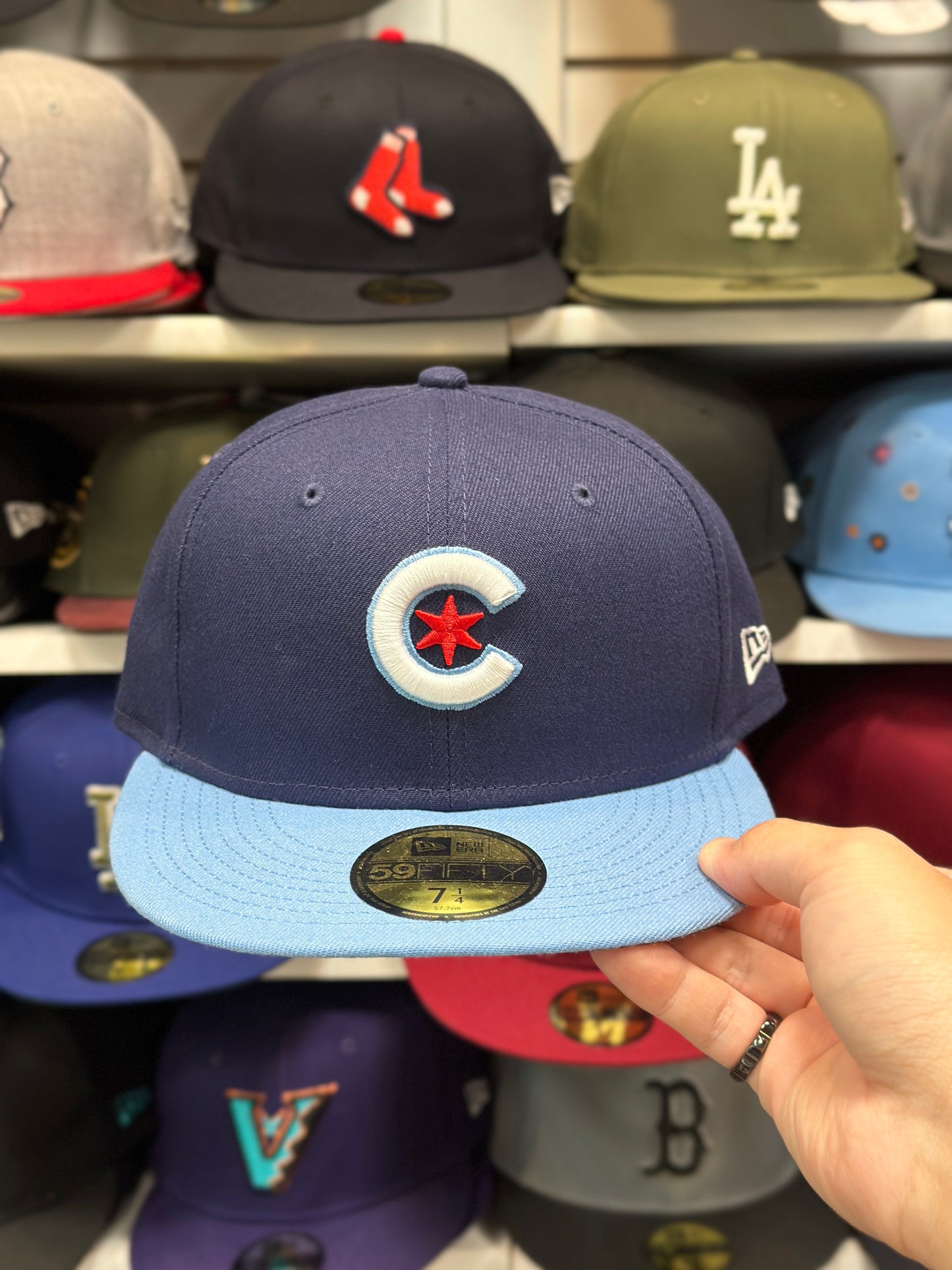 Chicago Cubs MLB Two Tone | New Era 59FIFTY Fitted Hat | Dark Blue/Light Blue