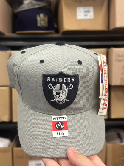 Oakland Raiders NFL Fitted Hat | Vintage American Needle Sized Cap | Size 6 7/8