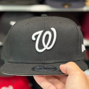 New Era Washington Nationals Black 9FIFTY Adjustable Snapback Hat - Product Image
