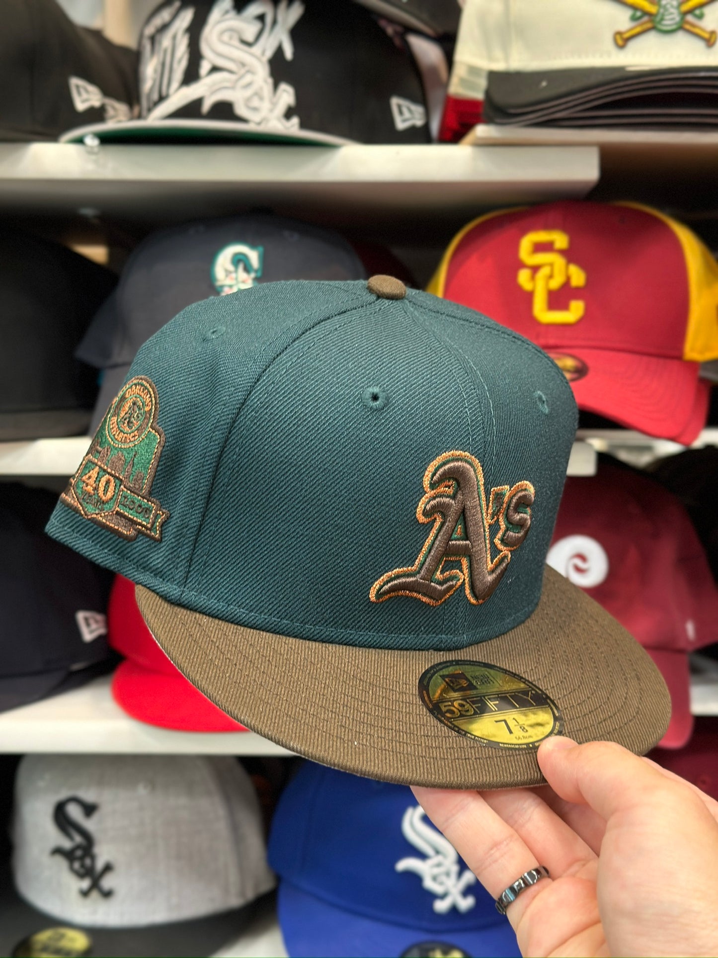 Oakland Athletics MLB 40th Anniversary | New Era 59FIFTY Fitted Cap | Green/Brown