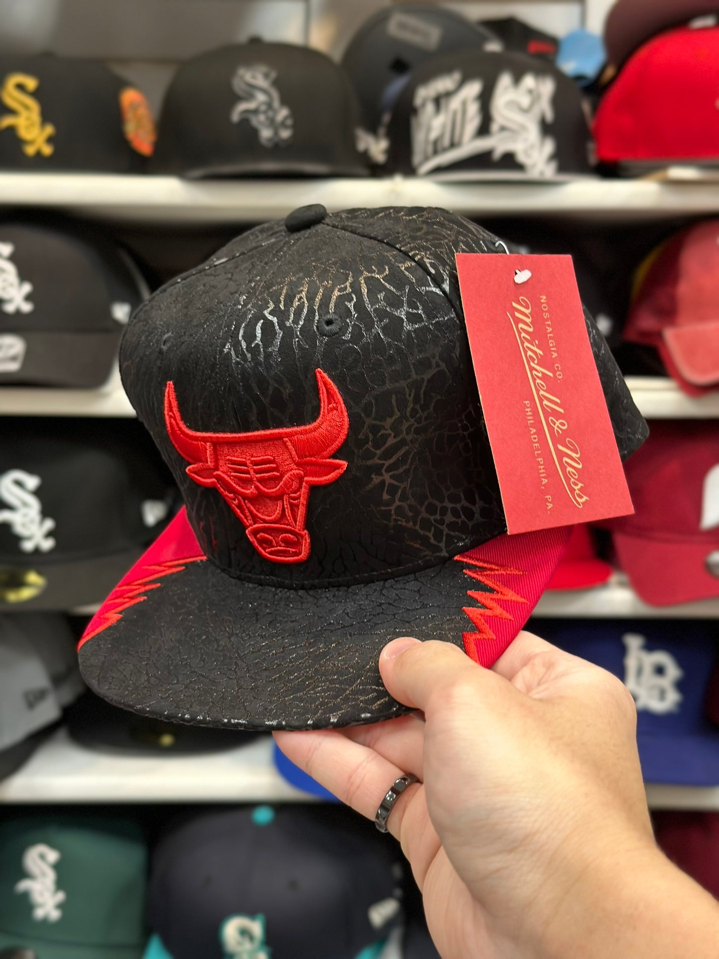 Chicago Bulls Multi Texture Snapback | Mitchell & Ness Original Fit | RARE