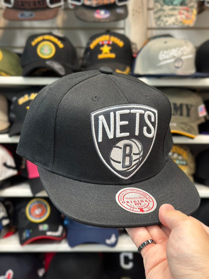 Brooklyn Nets NBA Snapback | Mitchell & Ness Original Fit Adjustable Cap | Black