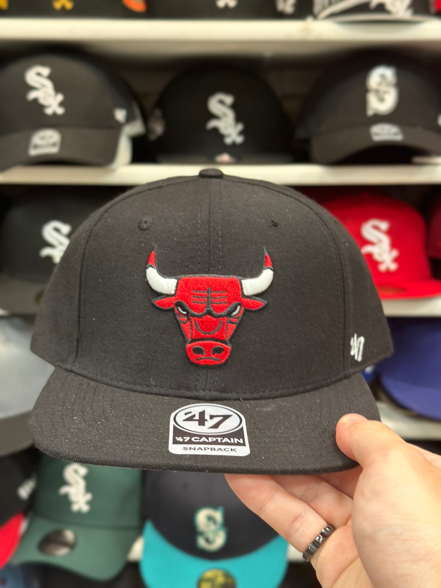 Chicago Bulls NBA Snapback | '47 Brand Captain Adjustable | Black