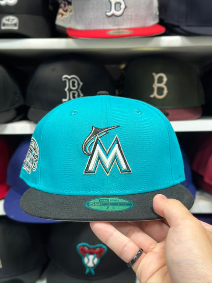 Miami Marlins MLB Park Patch | New Era 59FIFTY Fitted Cap | Teal/Black