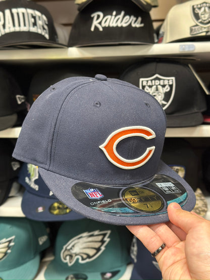 Chicago Bears NFL Fitted Hat | Classic New Era 59FIFTY Sized Cap | Blue