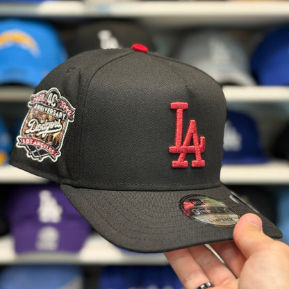 New Era Los Angeles Dodgers '40th Anniversary' A-Frame Metallic Red 9FIFTY Snapback - Product Image