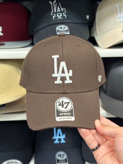 LA Dodgers MLB Ball Cap | '47 Brand MVP Adjustable Curve Cap | Color Options