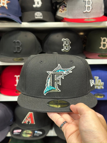 Florida Marlins MLB Fitted Cap | New Era 59FIFTY Sized Hat | Black