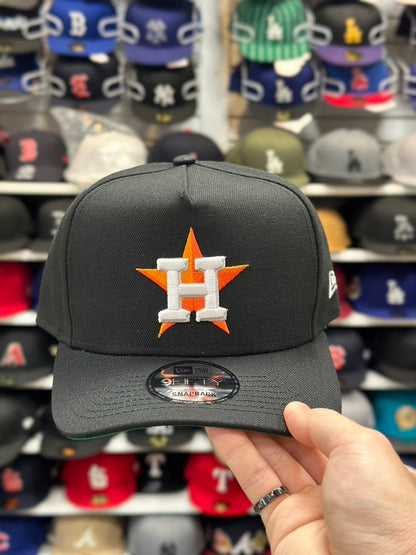 Houston Astros MLB A-Frame Cap | New Era 9FIFTY Adjustable Snapback | Black