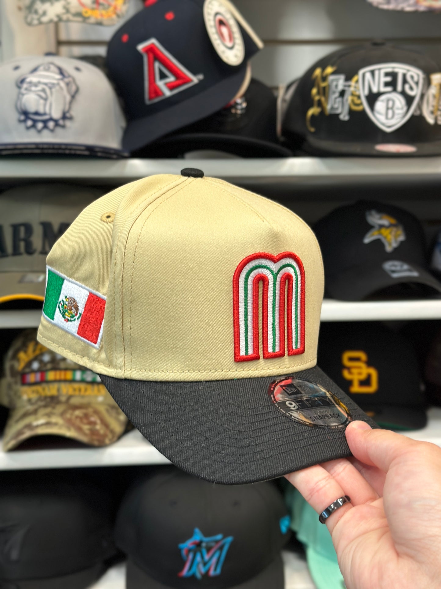 Mexico WBC World Baseball Classic | New Era 9FIFTY A-Frame Snapback | Caramel/Black