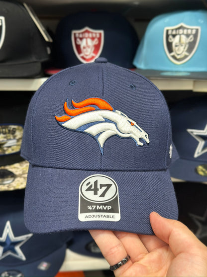 Denver Broncos NFL Ball Cap | '47 Brand MVP Adjustable Curve Cap | Color Options