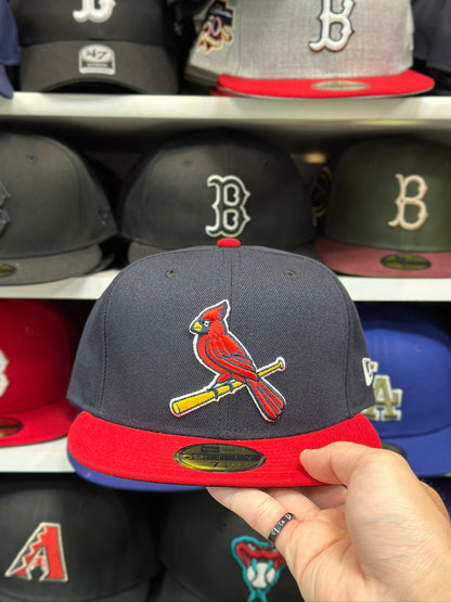 St. Louis Cardinals MLB Fitted Hat | New Era 59FIFTY Sized Cap | Navy/Red