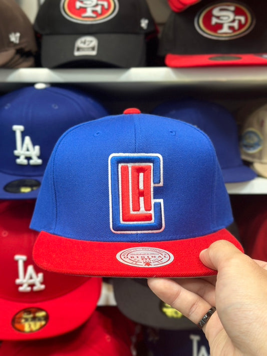 LA Clippers NBA Snapback | Mitchell & Ness Original Fit Adjustable Hat | Blue/Red