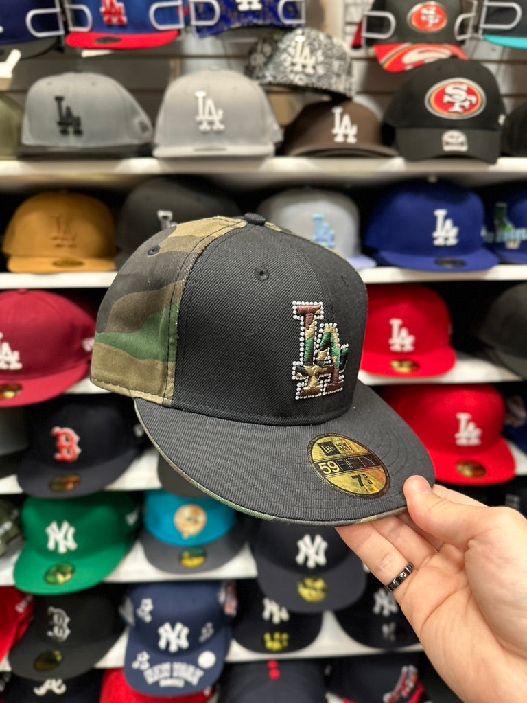 LA Dodgers MLB Vintage Encrusted Camouflage | New Era 59FIFTY Fitted | Black/Olive