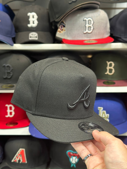 Atlanta Braves MLB A-Frame Cap | New Era 9FIFTY Adjustable Snapback | Black