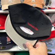 Los Angeles Angels '35th Anniversary' Black Mitchell & Ness Snapback | Creme Under Brim - Product Image