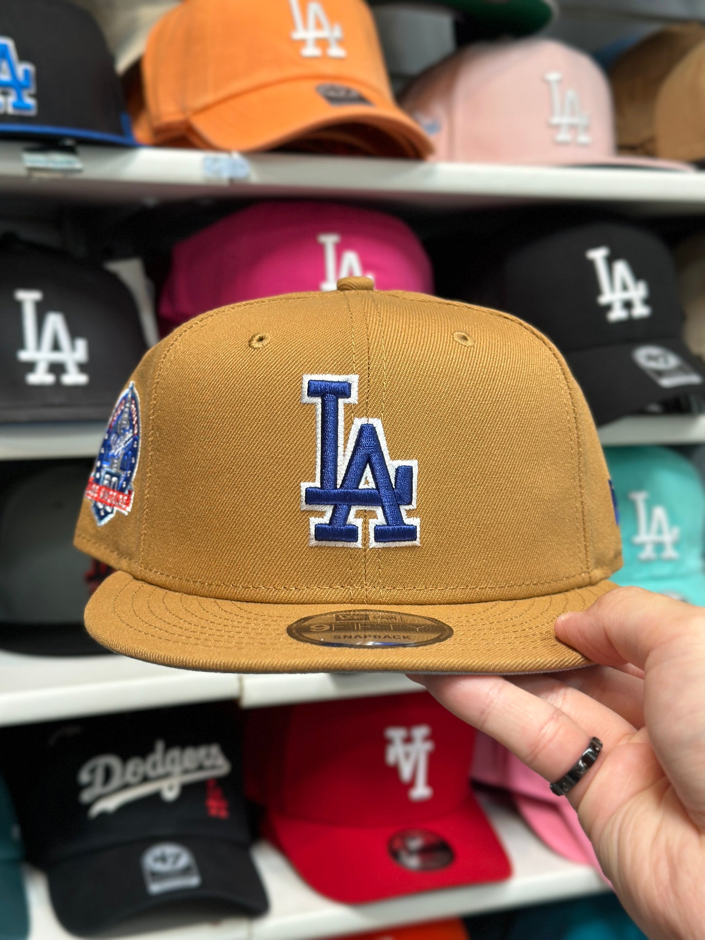 LA Dodgers MLB 60th Anniversary | New Era 9FIFTY Snapback | Tan