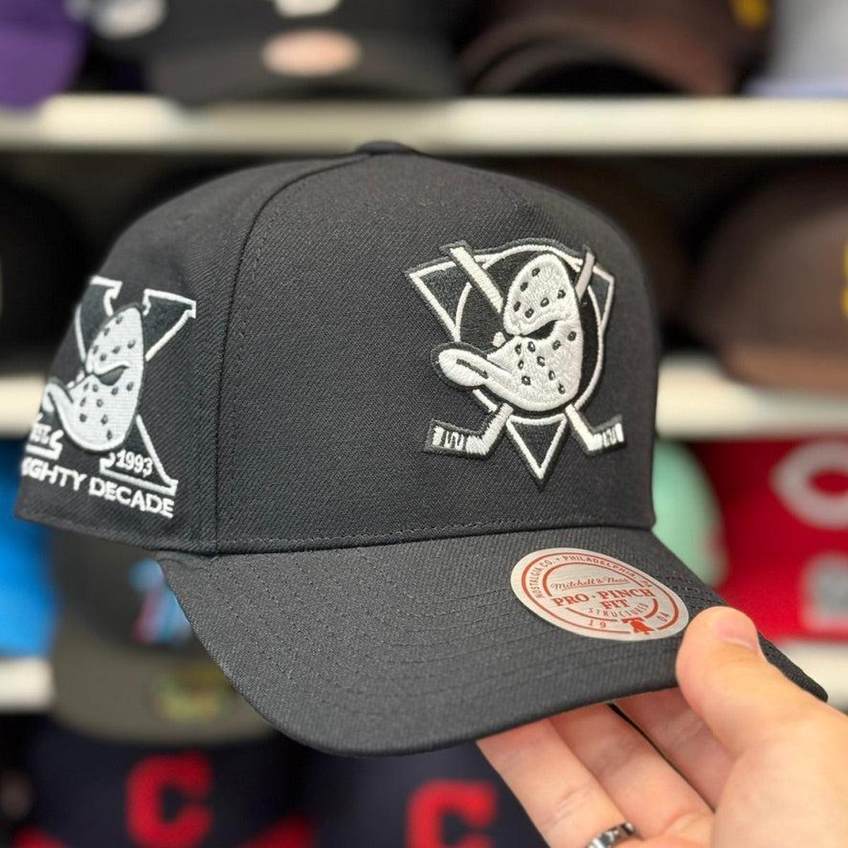 Anaheim Ducks 'A Mighty Decade' Black A-Frame Mitchell & Ness Snapback - Product Image