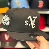New Era Oakland Athletics Upside Down Logo '1988 World Series' Black 9FIFTY Adjustable Snapback Hat
