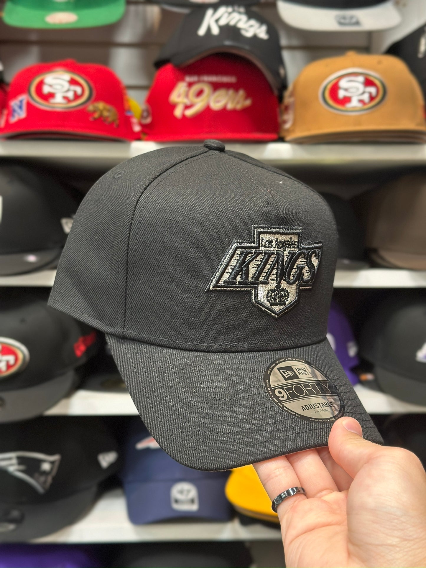 LA Kings NHL A-Frame SnapBack | New Era 9FORTY Adjustable Snap | Black