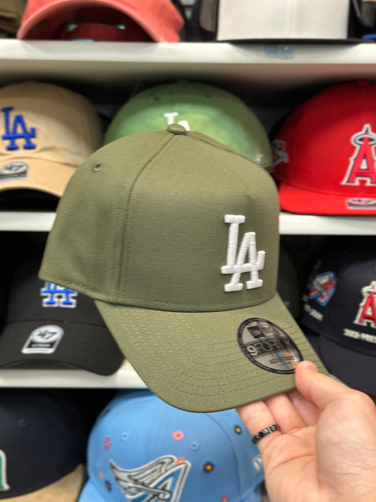 LA Dodgers A-Frame Snapback | New Era 9FORTY | Olive Green