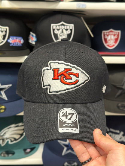 Kansas City Chiefs NFL Ball Cap | '47 Brand MVP Adjustable Curve Cap | Color Options