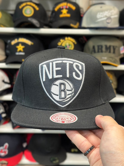 Brooklyn Nets NBA Snapback | Mitchell & Ness Original Fit Adjustable Cap | Black