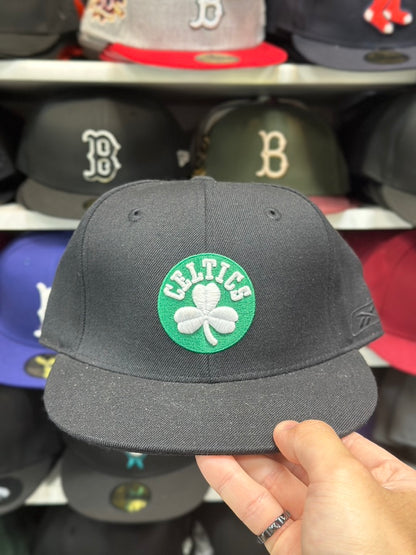 Boston Celtics NBA Fitted Hat | Vintage Reebok | Black | Size 7 1/2