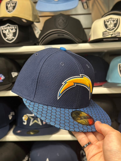 LA Chargers NFL Fitted Hat | New Era 59FIFTY Sized Cap | Blue