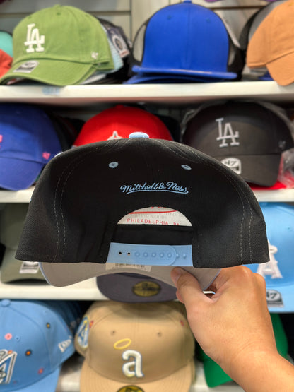 LA Angels MLB Snapback | Mitchell & Ness Pro Crown Adjustable Hat | Navy/Light Blue