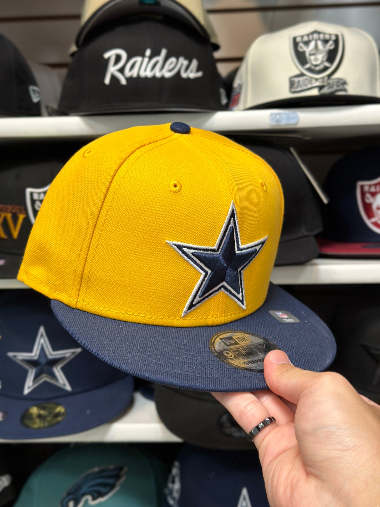 Dallas Cowboys NFL Snapback | New Era 9FIFTY Adjustable Snap | Yellow/Blue