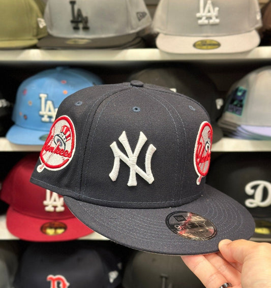 New York Yankees MLB Historical Logos | New Era 9FIFTY Snapback | Navy