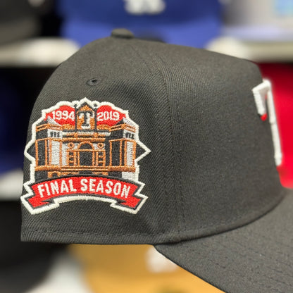 New Era Texas Rangers '1994 2019 Final Season' A-Frame 9FORTY Snapback Black Red Under Brim