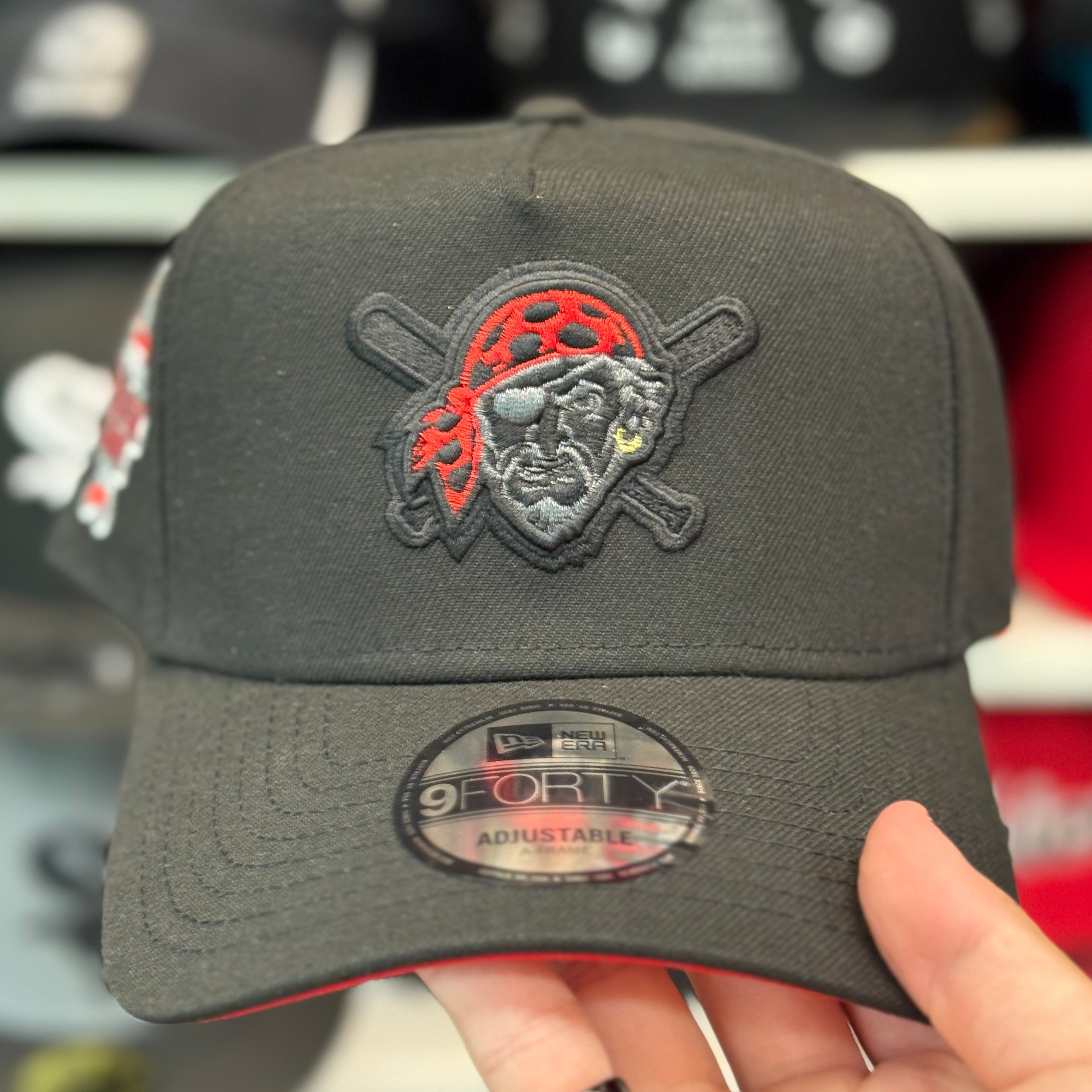 New Era Pittsburgh Pirates 'All Star Game' A-Frame 9FORTY Snapback Black/Red Under Brim - Product Image