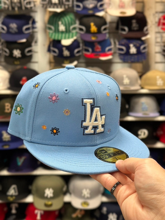 Los Angeles Dodgers MLB 59FIFTY | Floral New Era Fitted | Light Blue
