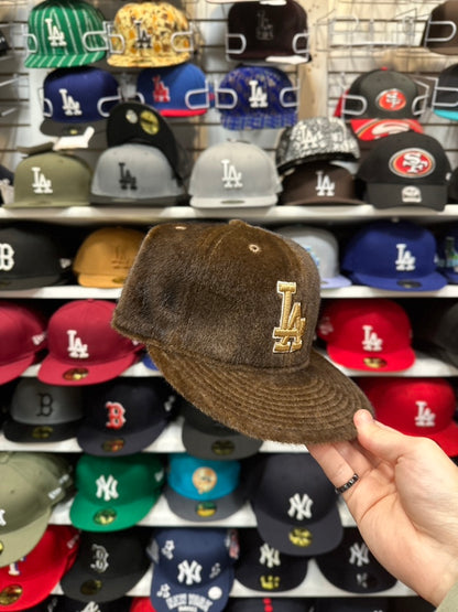 LA Dodgers MLB Vintage Grizzly Fur | New Era 59FIFTY Fitted Cap | Brown