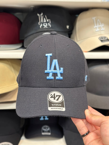 LA Dodgers MLB Ball Cap | '47 Brand MVP Adjustable Curve Cap | Color Options