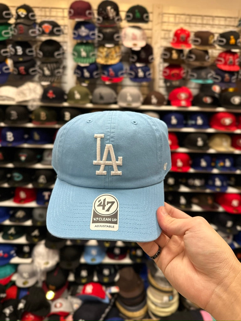 LA Dodgers MLB Dad Cap | '47 Brand Clean Up Adjustable Curve Hat | Color Options