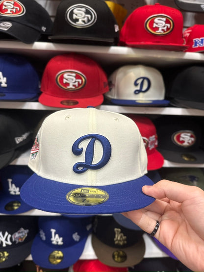 LA Dodgers "D" MLB 1988 World Series Patch | New Era 59FIFTY Fitted Cap | Creme/Blue