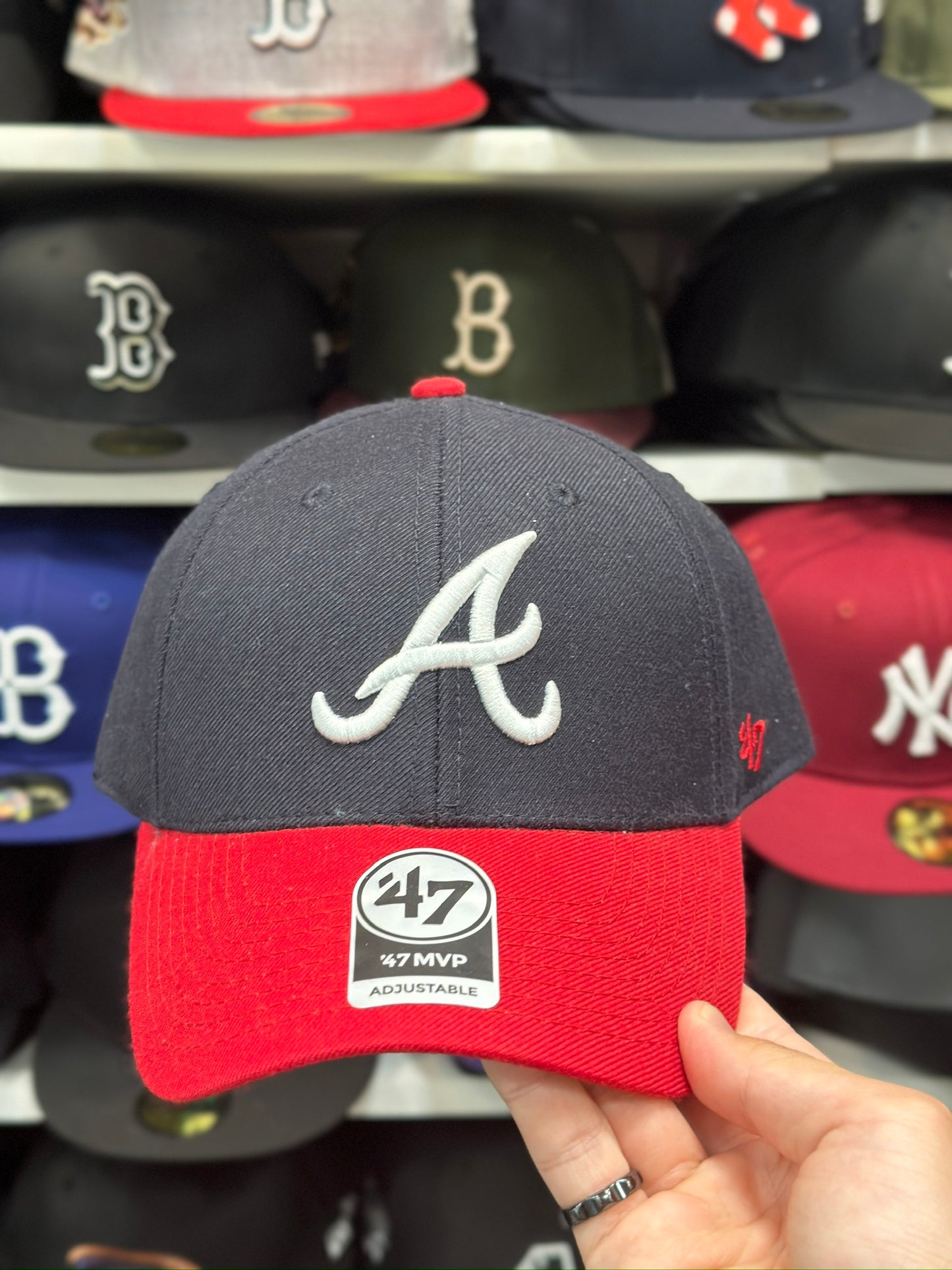 Atlanta Braves MLB Ball Cap | '47 Brand MVP Adjustable Curve Cap | Color Options