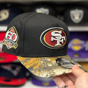 New Era San Francisco 49ers '60 Seasons' A-Frame Black/Realtree Camo 9FIFTY Snapback - Product Image