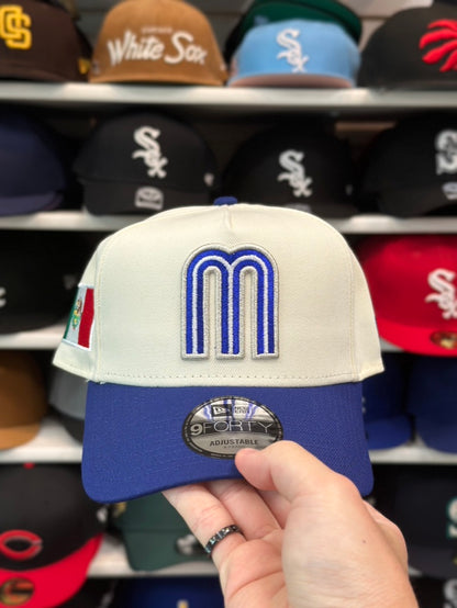 Mexico WBC World Baseball Classic | New Era 9FIFTY A-Frame Snapback | Creme/Blue