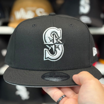 New Era Seattle Mariners Black/White 9FIFTY Snapback