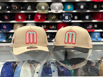 Mexico WBC World Baseball Classic | New Era 9FIFTY A-Frame Snapback | Tan/Black